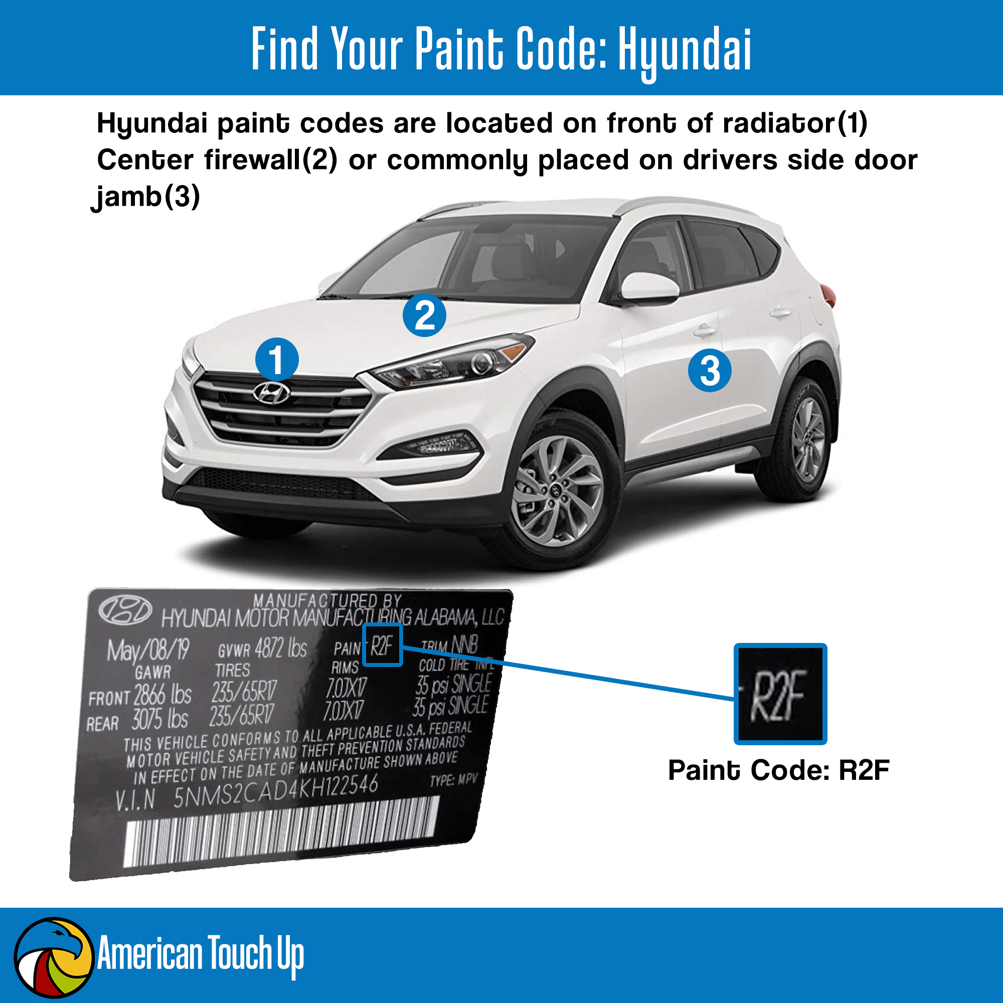 Hyundai American Touch Up Automotive Touch Up Paint