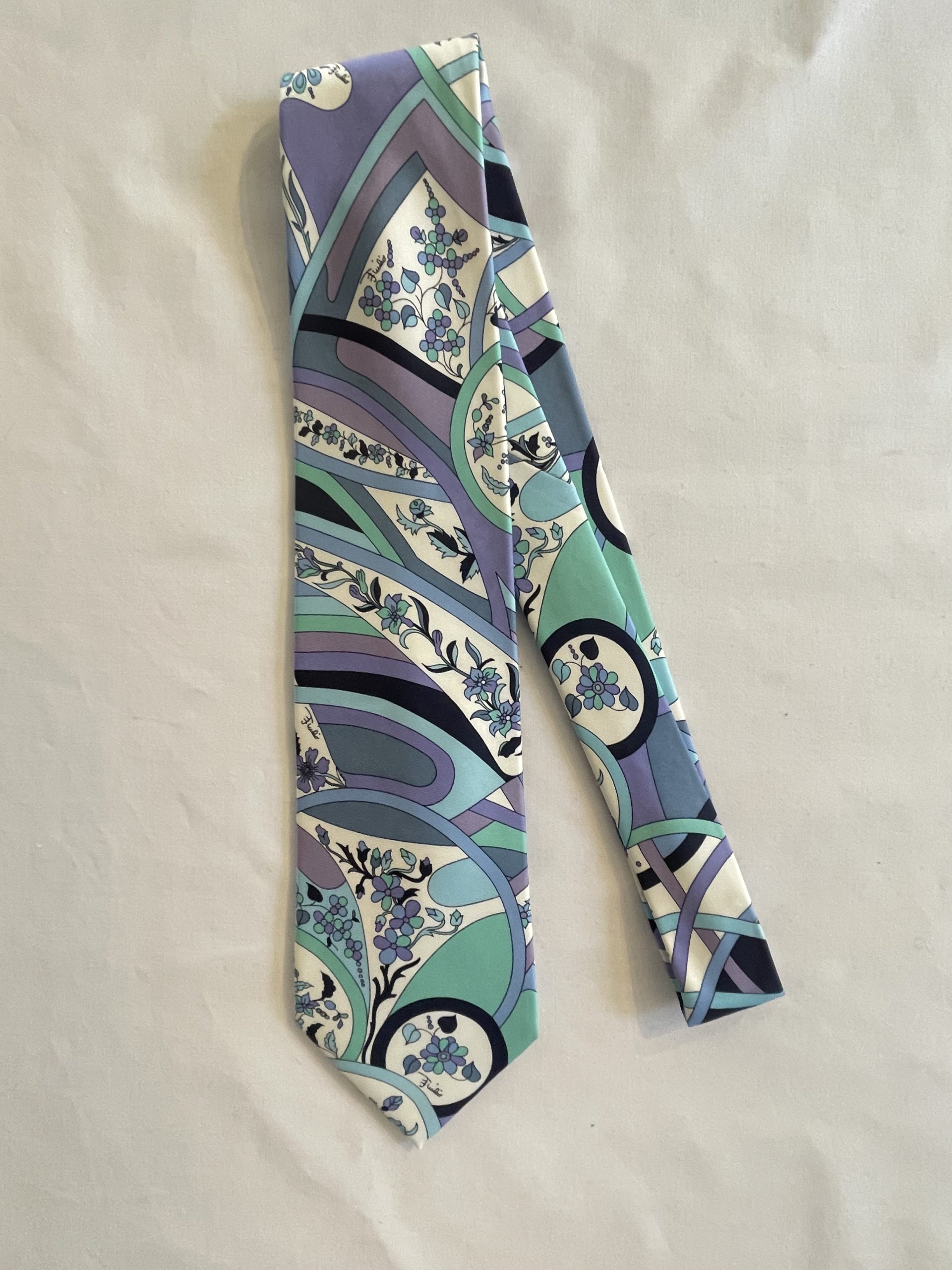 エミリオ EMILIO PUCCI エミリオ プッチ ヴィンテージ シルク ワンピース パープル