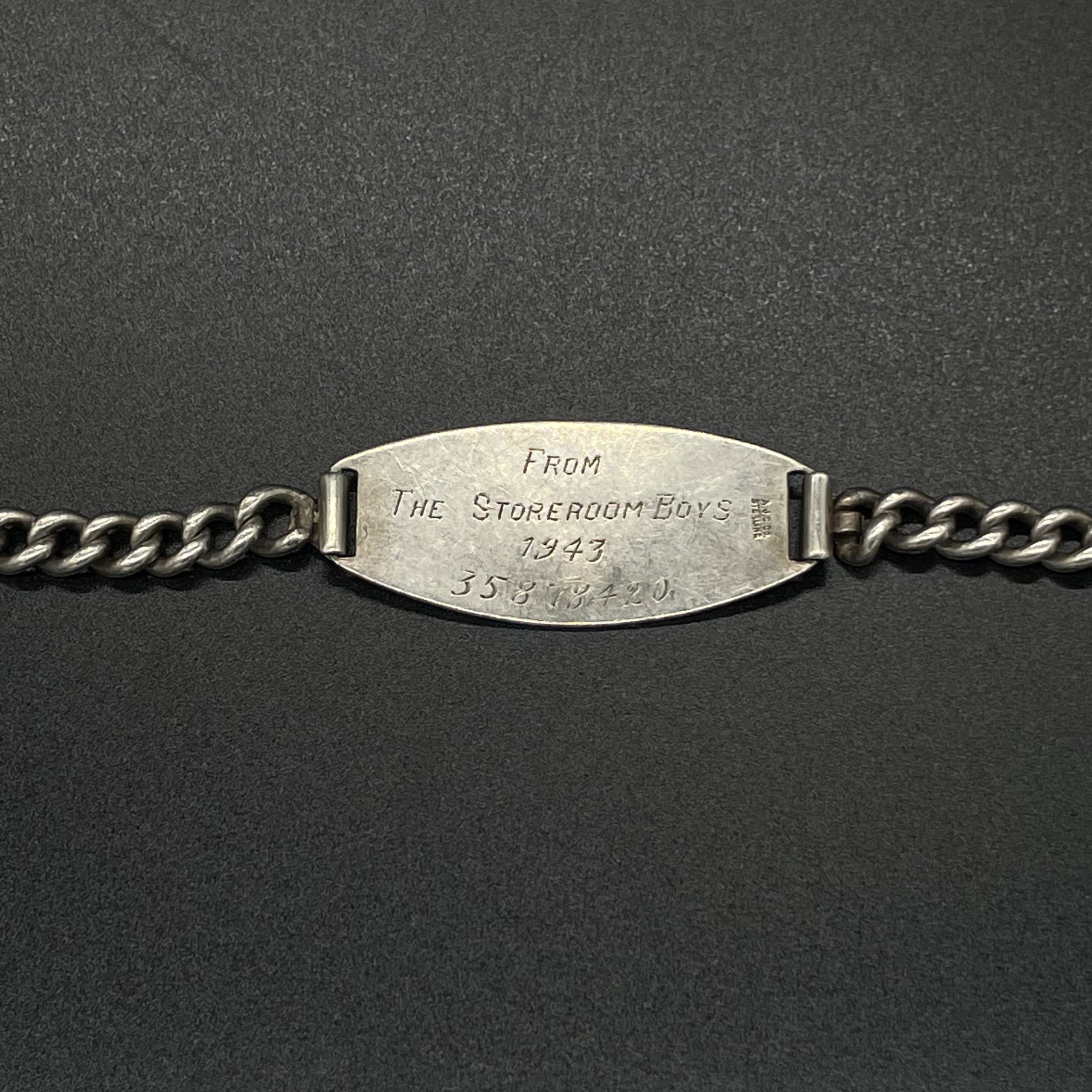 1943年 ヴィンテージ IDブレスレット シルバー 1943 Vintage ID Bracelet Silver ヴィンテージショップ