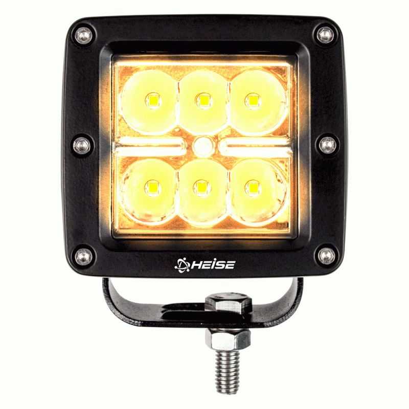 3 INCH 4 LED AMBER CUBE SPOT LIGHT American Wire and Terminal