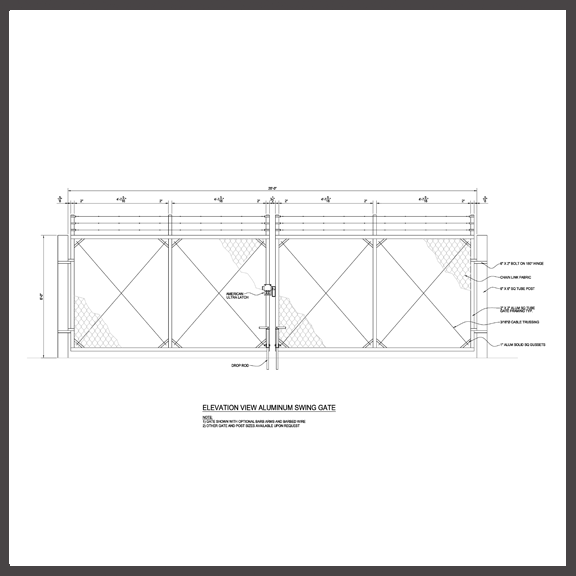 Chain Link Double Swing Gate Decoration Cloth