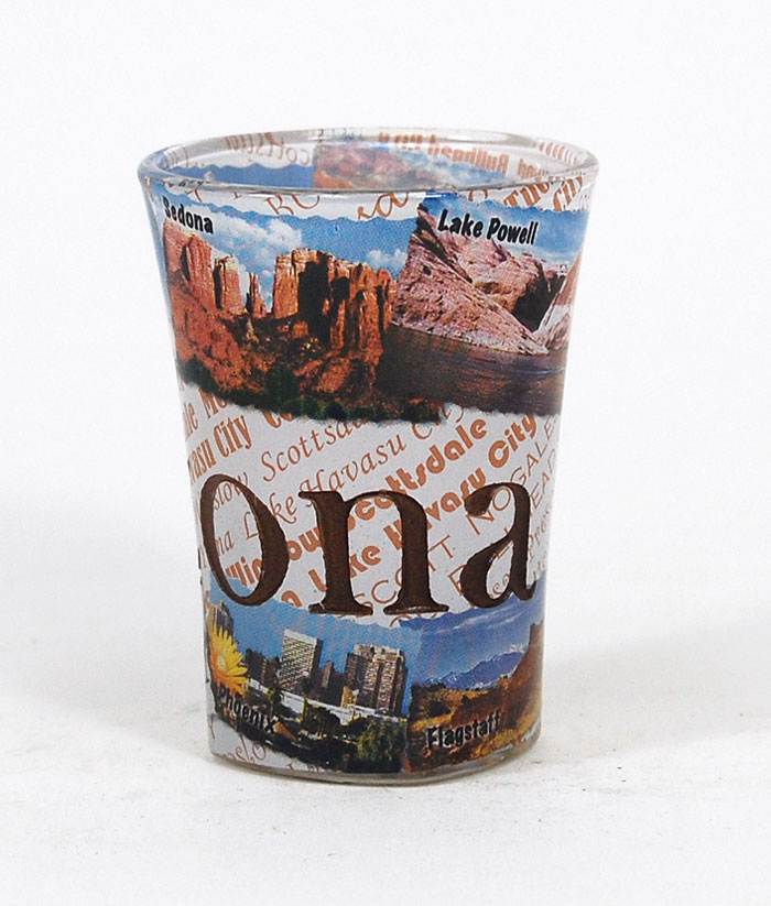 Colored Glass Shots City & State Shot Glasses