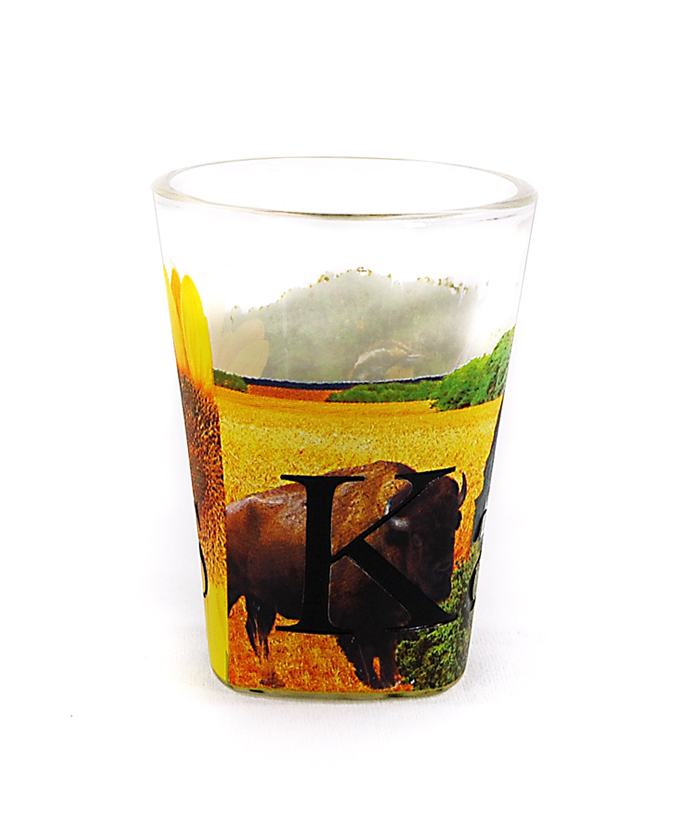 Kansas Color Shot Glass Americaware