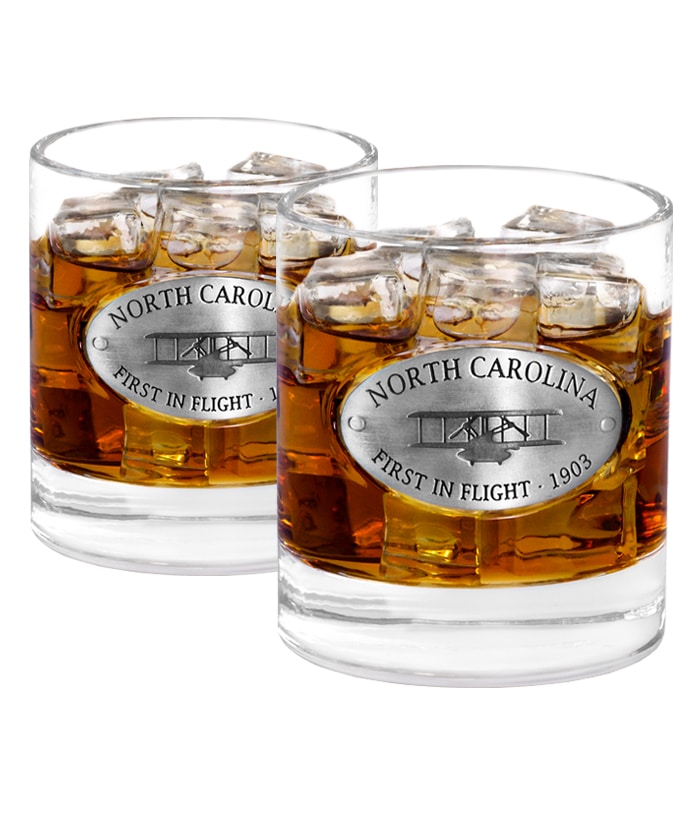 North Carolina Whiskey Glasses 2 SET Americaware