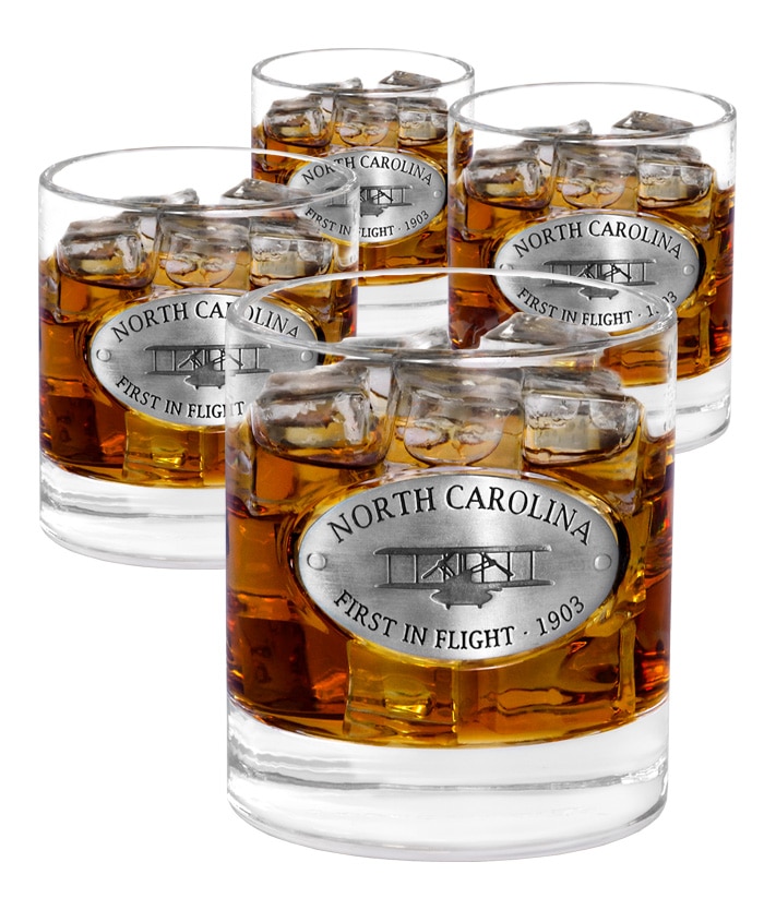 North Carolina Whiskey Glasses 4 SET Americaware