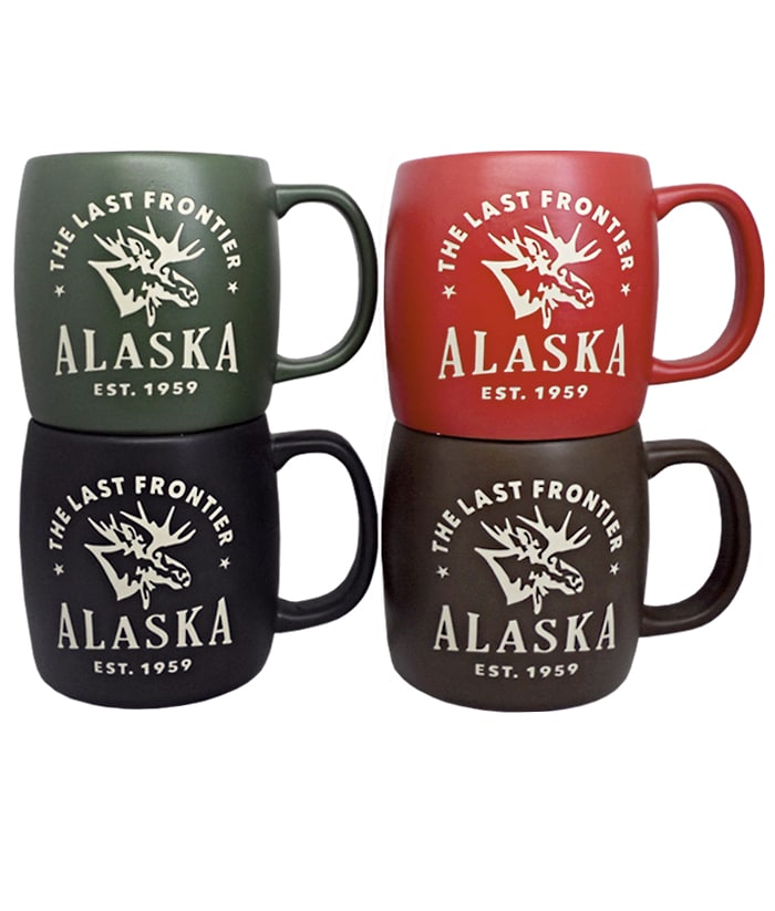 Alaska Etched Matte Mugs Set of 4 Americaware