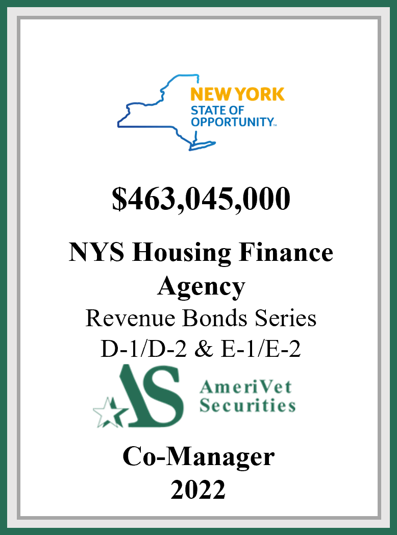 New York State Housing Finance Agency AmeriVet Securities