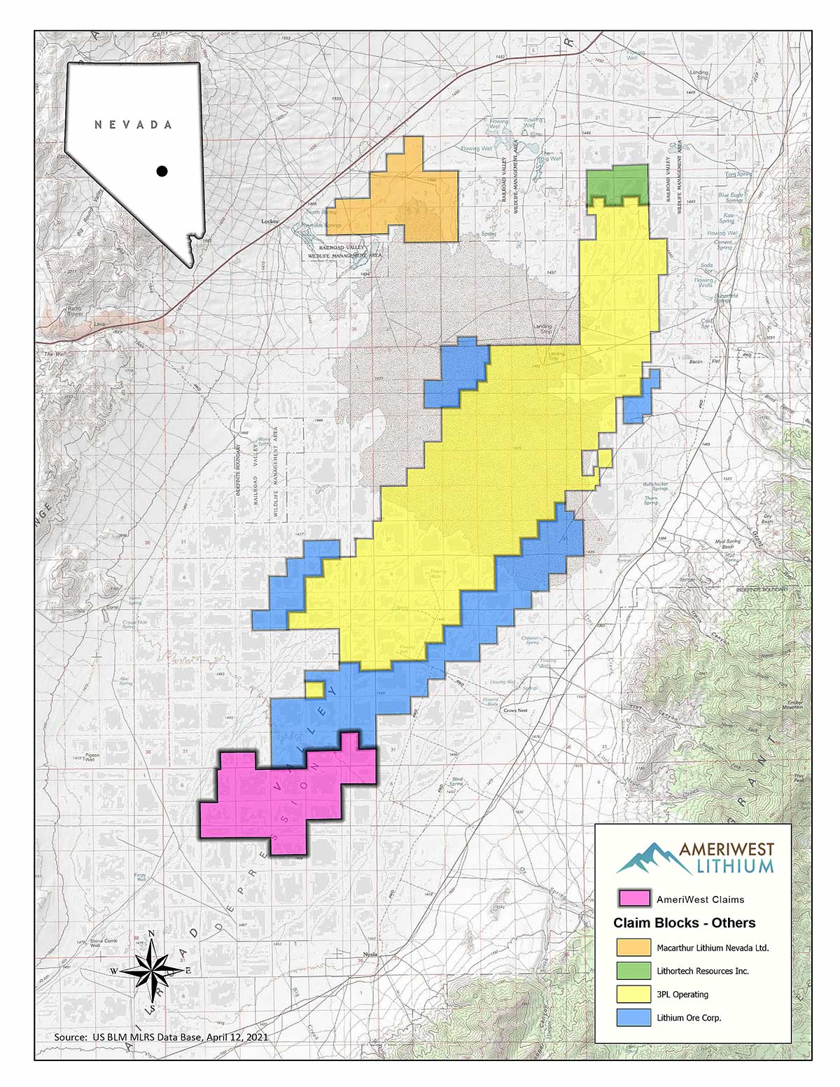 Railroad Lithium Project, Railroad Valley, Nevada Ameriwest Lithium
