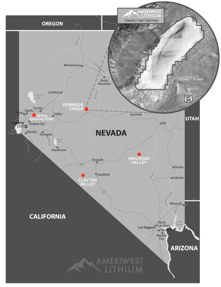 Edwards Creek Valley, NV Ameriwest Lithium