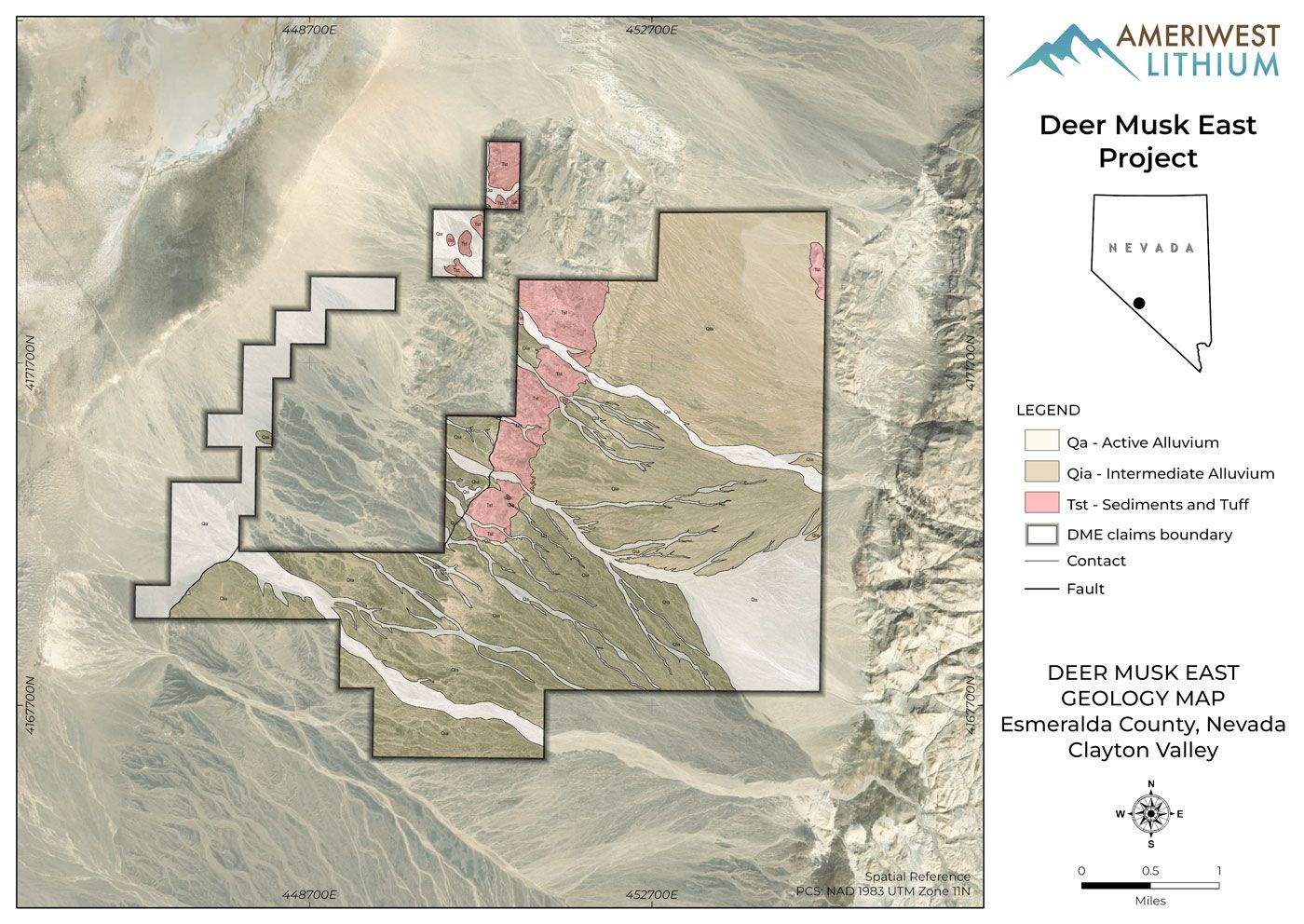 Deer Musk East Lithium Project, Clayton Valley, Nevada Ameriwest Lithium