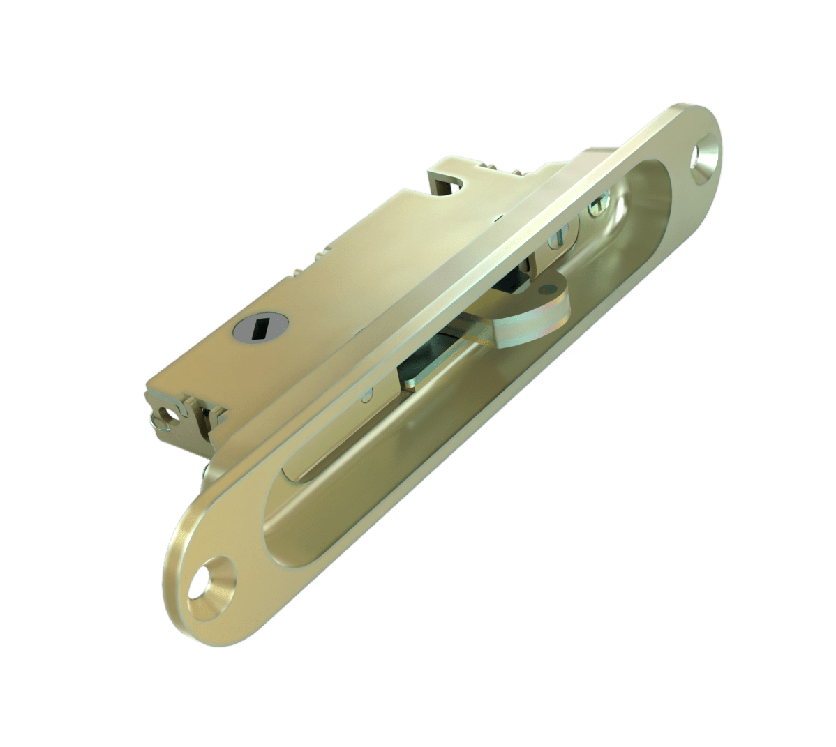 AmesburyTruth Sliding Door Single Point Locks Recessed Mount