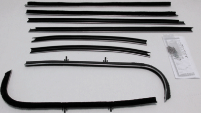 1968-1972 ORIGINAL STYLE GLASS CHANNEL WEATHERSTRIP, 2 DOOR SEDAN, (RE