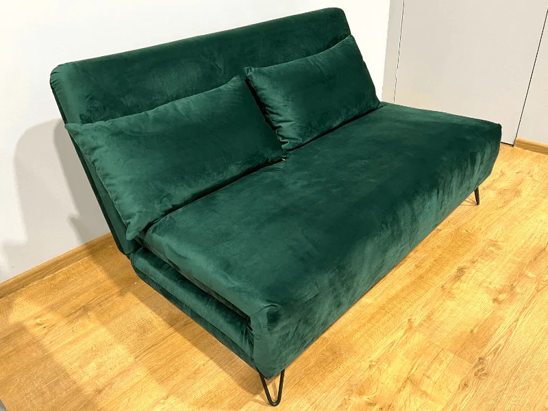 Sofa rozkładana Zenia Velvet zielony Meble i dodatki