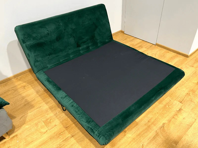 Sofa rozkładana Zenia Velvet zielony Meble i dodatki