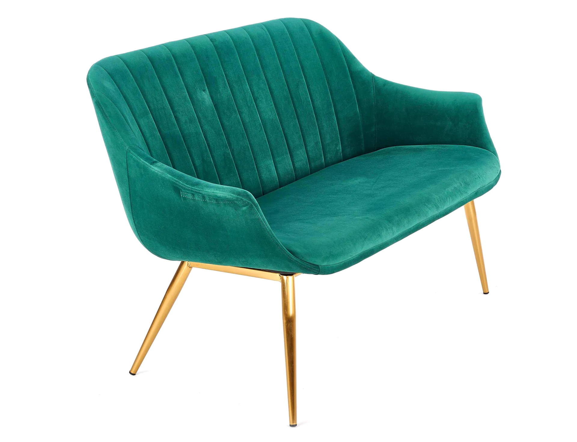 Sofa ELEGANCE 2 XL ciemny zielony/złoty Meble i