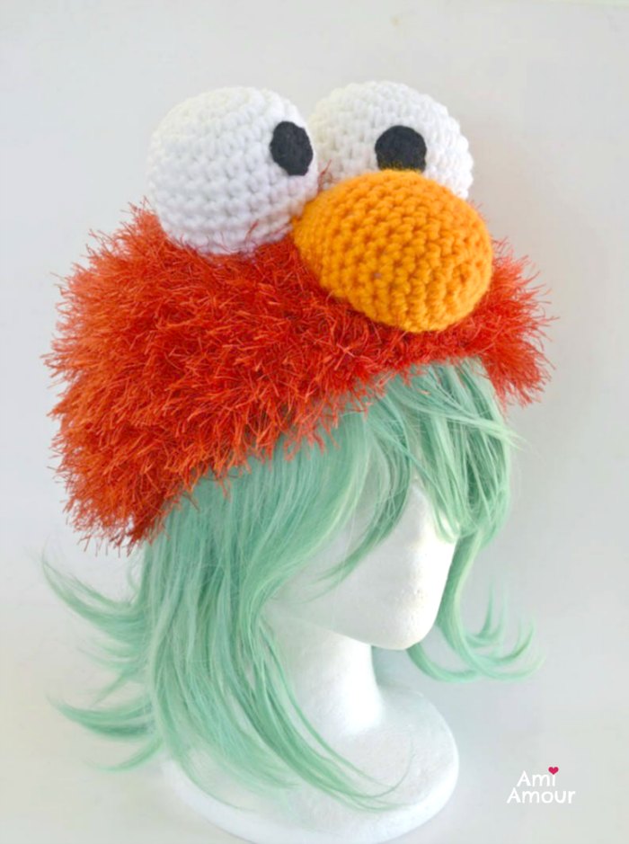 Elmo Hat Crochet Pattern (Plus Eyelash Yarn Guide!) Ami Amour
