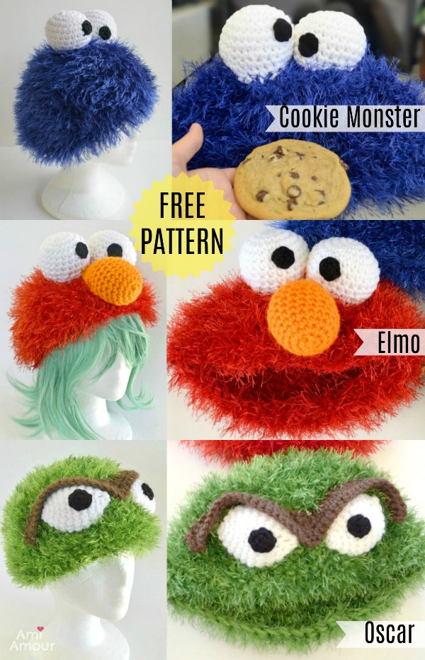 Elmo Hat Crochet Pattern (Plus Eyelash Yarn Guide!) Ami Amour
