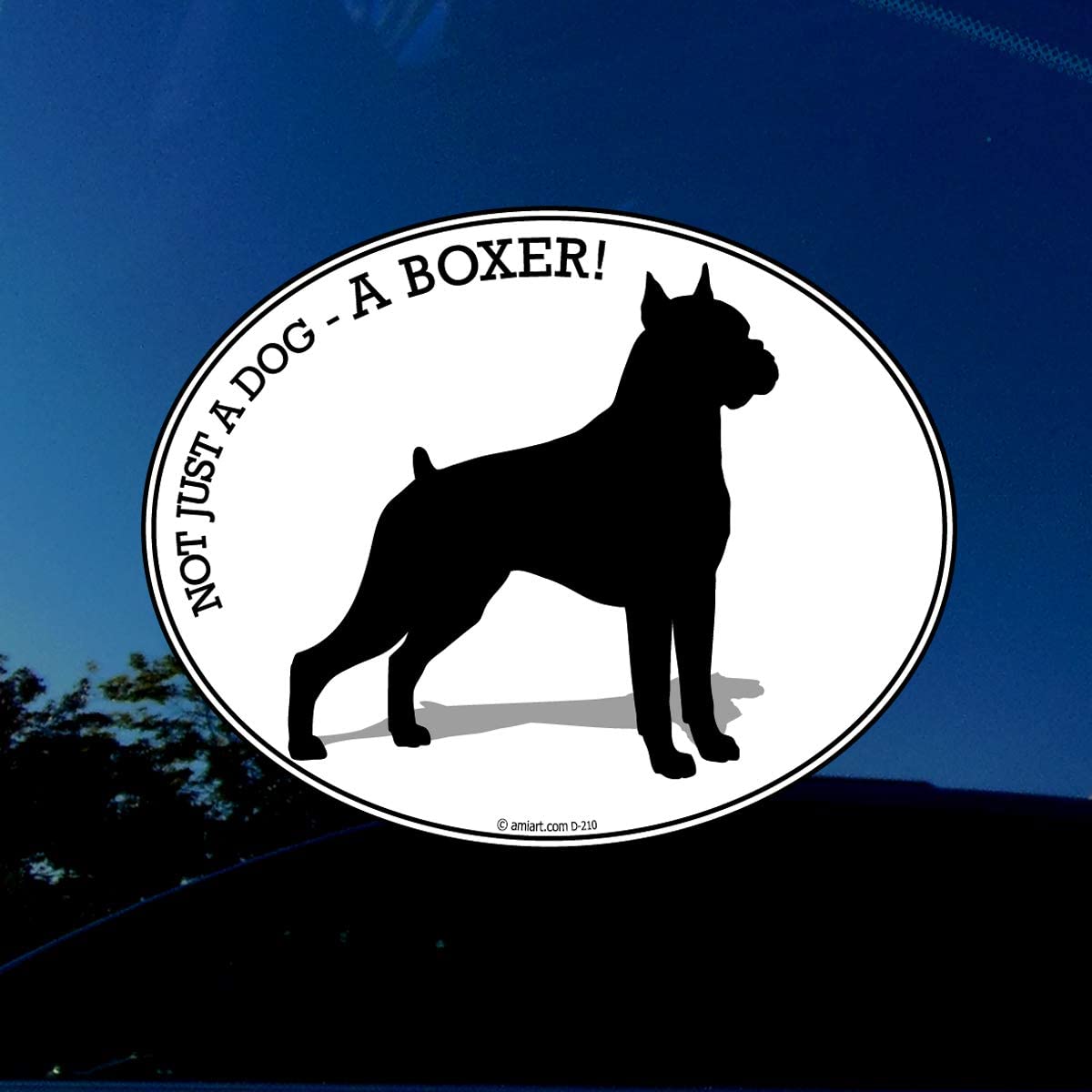 Boxer Bumper Sticker NOT JUST A Dog A Boxer Dog Bumper Sticker Decal I Love My Boxer! AMIART