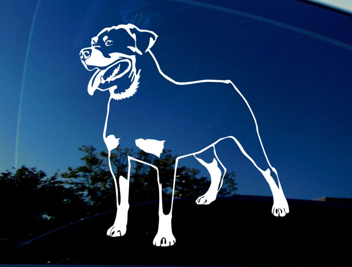 Rottweiler Dog Vinyl Decal for Cars Rottie Facing Left AMIART