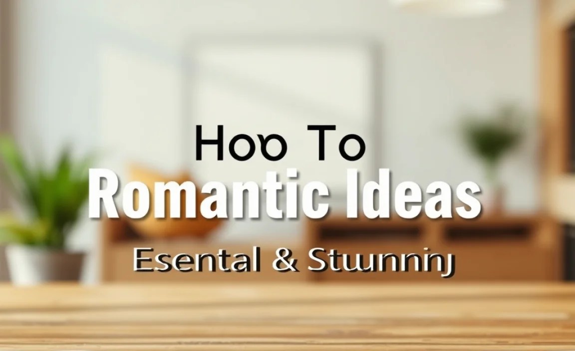 How To Romantic Ideas: Essential & Stunning