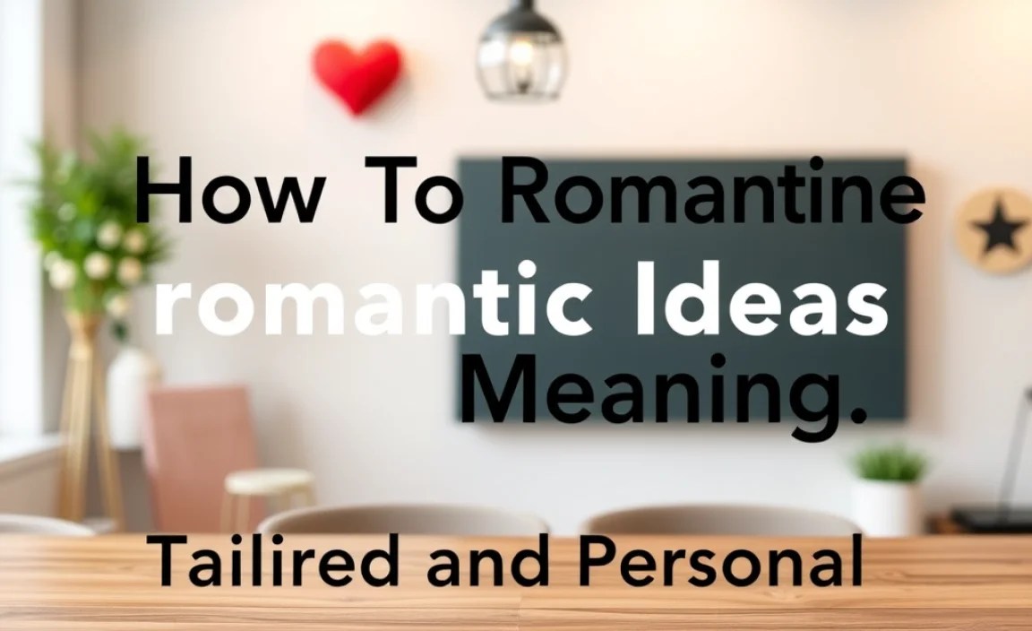 Making Romantic Ideas Tailored and Personal