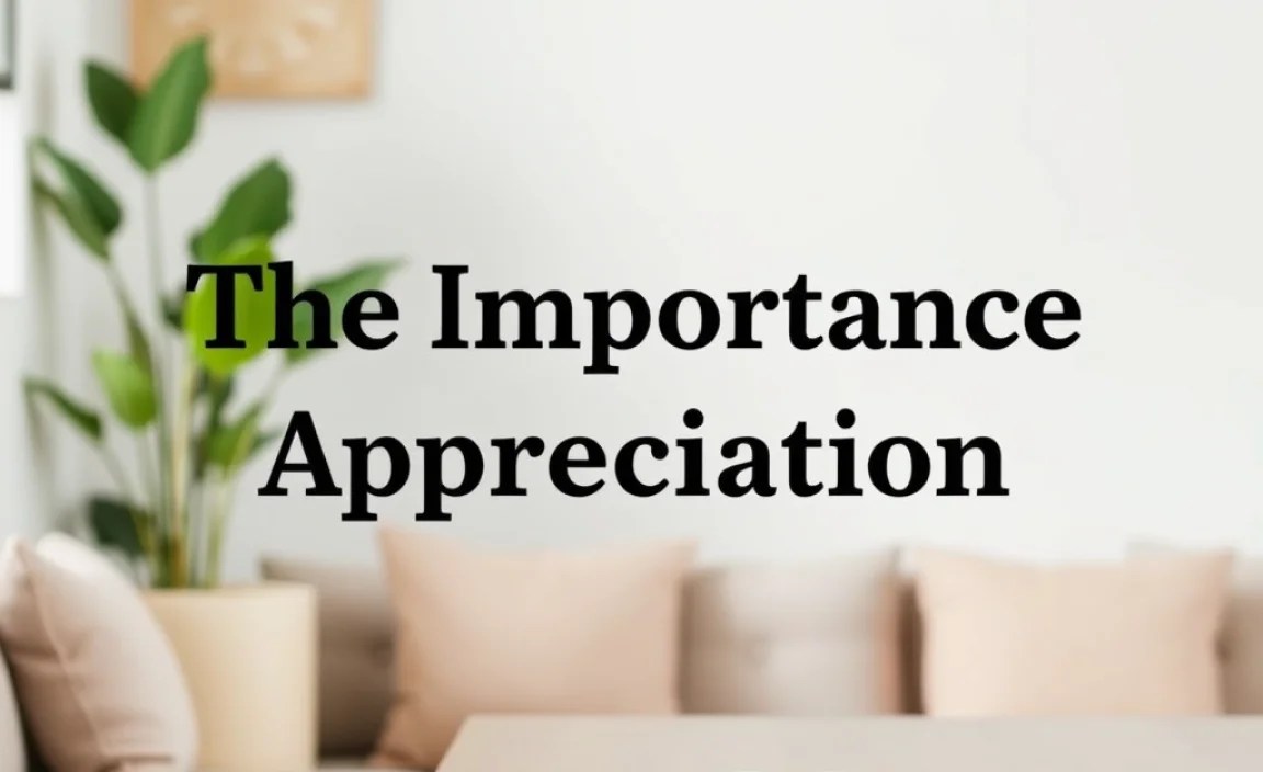 The Importance of Appreciation