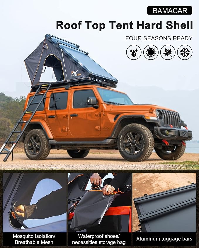 Rooftop Tent Trailer Naturenest Hard Shell Aluminum Rooftop Tent for