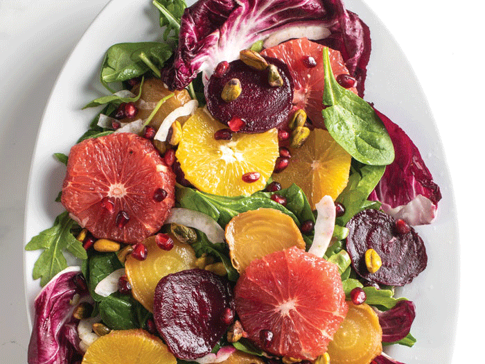 Citrus, Roasted Beet, Fennel and Mixed Green Salad Ami Magazine