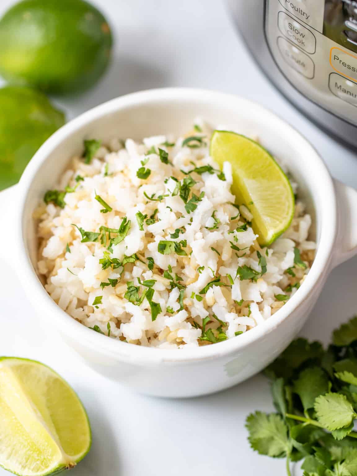 Instant Pot Cilantro Lime Rice {Easy Copycat Chipotle Recipe}