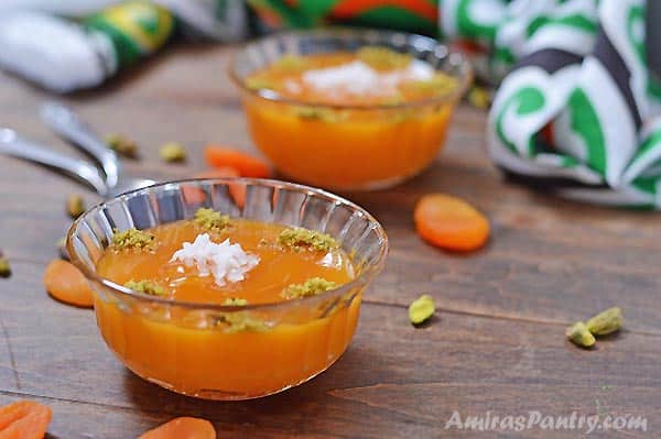 Dry Apricot Pudding (Qamar AlDeen) Amira's Pantry