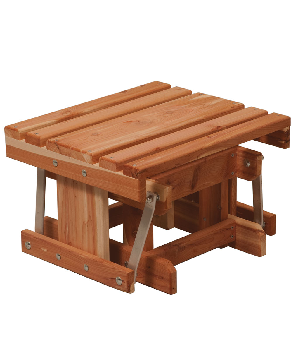 Flat Top Outdoor Gliding Footstool Amish Direct Furniture