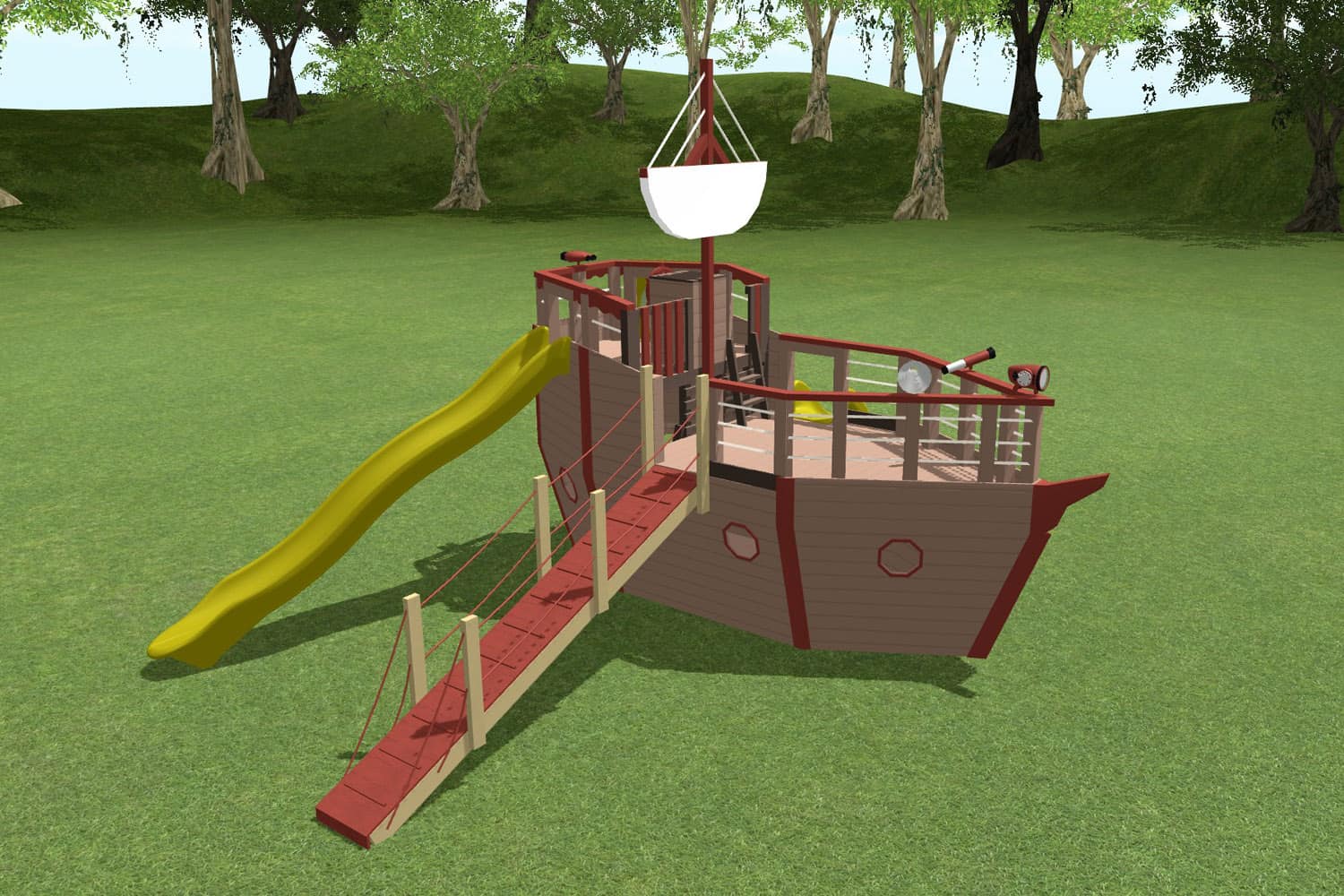 Ark Pirate Ship Commercial Playground for Sale Amish Direct Playsets