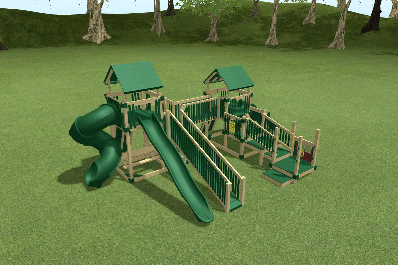 Lincoln's Labyrinth Commercial Playground for Sale Amish Direct Playsets