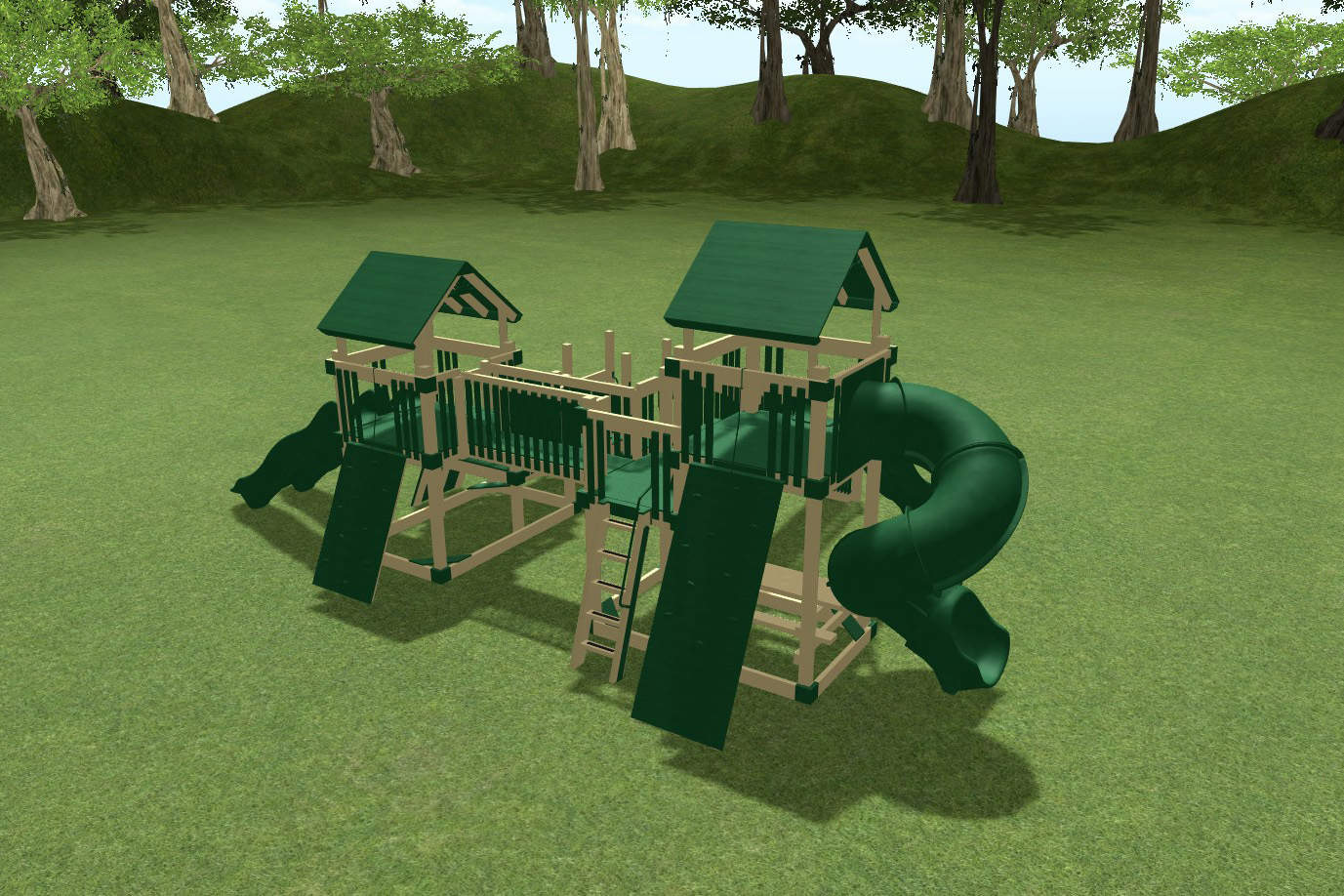 Lincoln's Labyrinth Commercial Playground for Sale Amish Direct Playsets