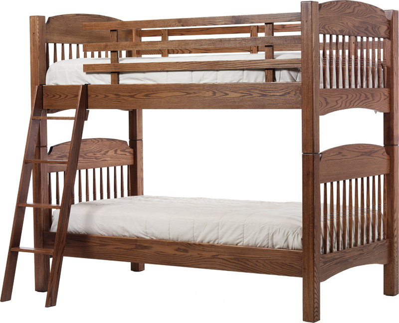 Colonial Bunk Bed Amish Furniture Designed