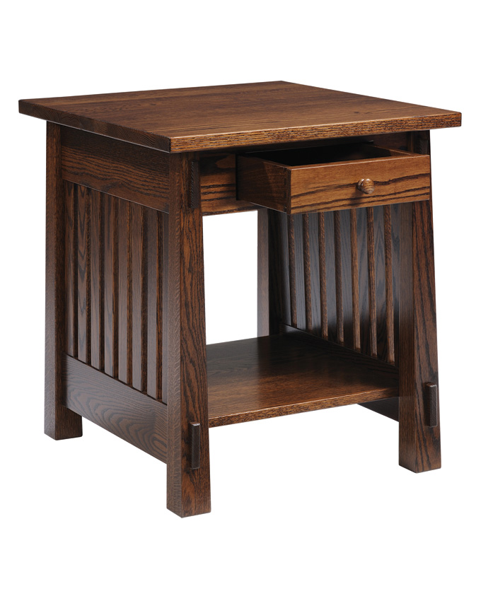 Country Mission End Table Amish Furniture Designed