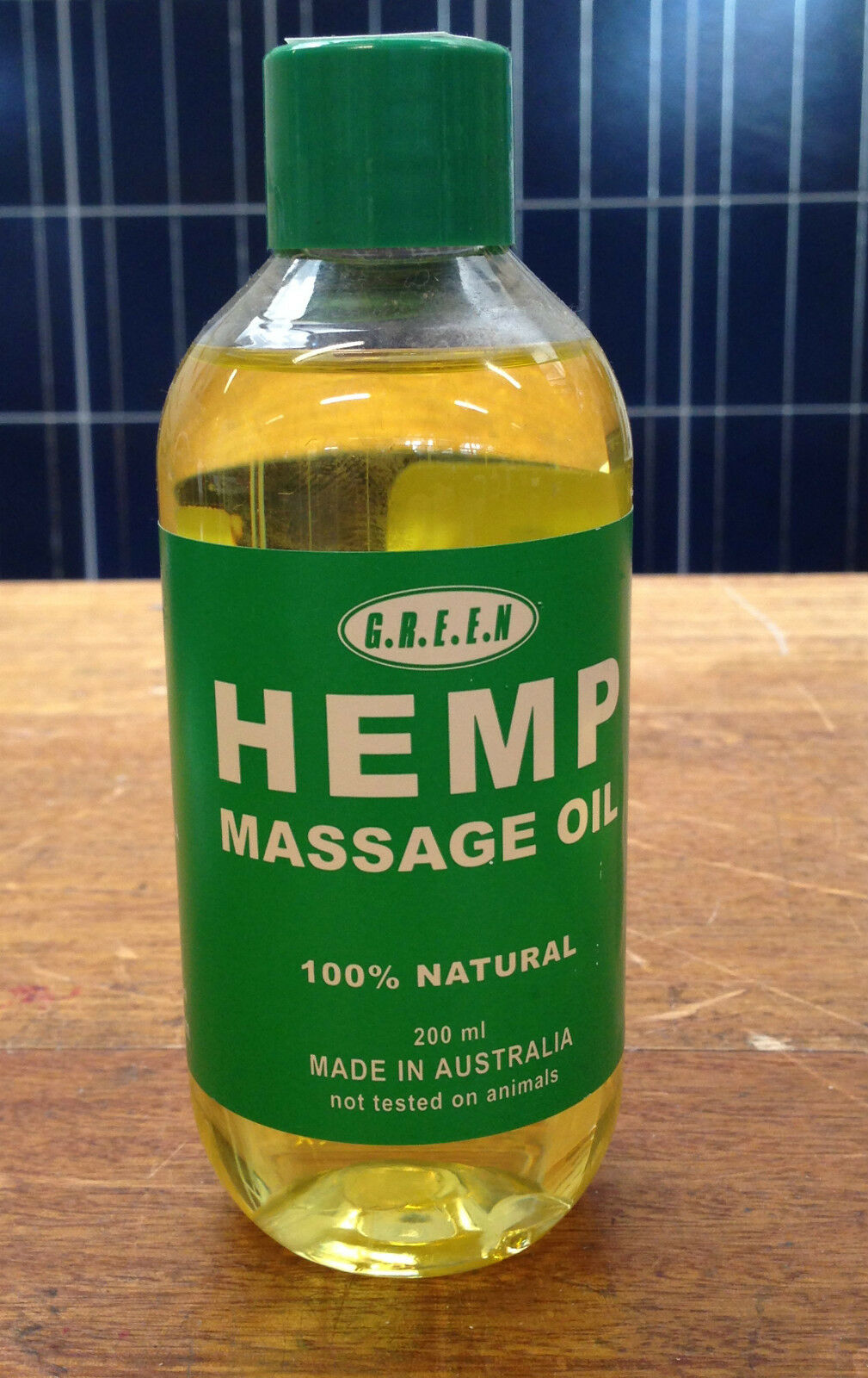 Hemp Massage oil 200ml GREEN Hemp Massage Oil Made in Australia