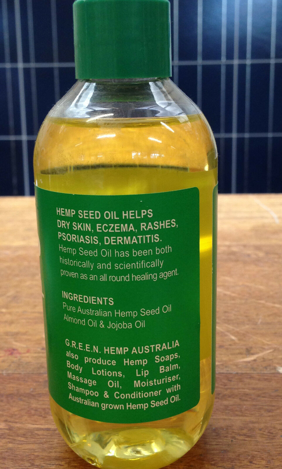Hemp Massage oil 200ml GREEN Hemp Massage Oil Made in Australia