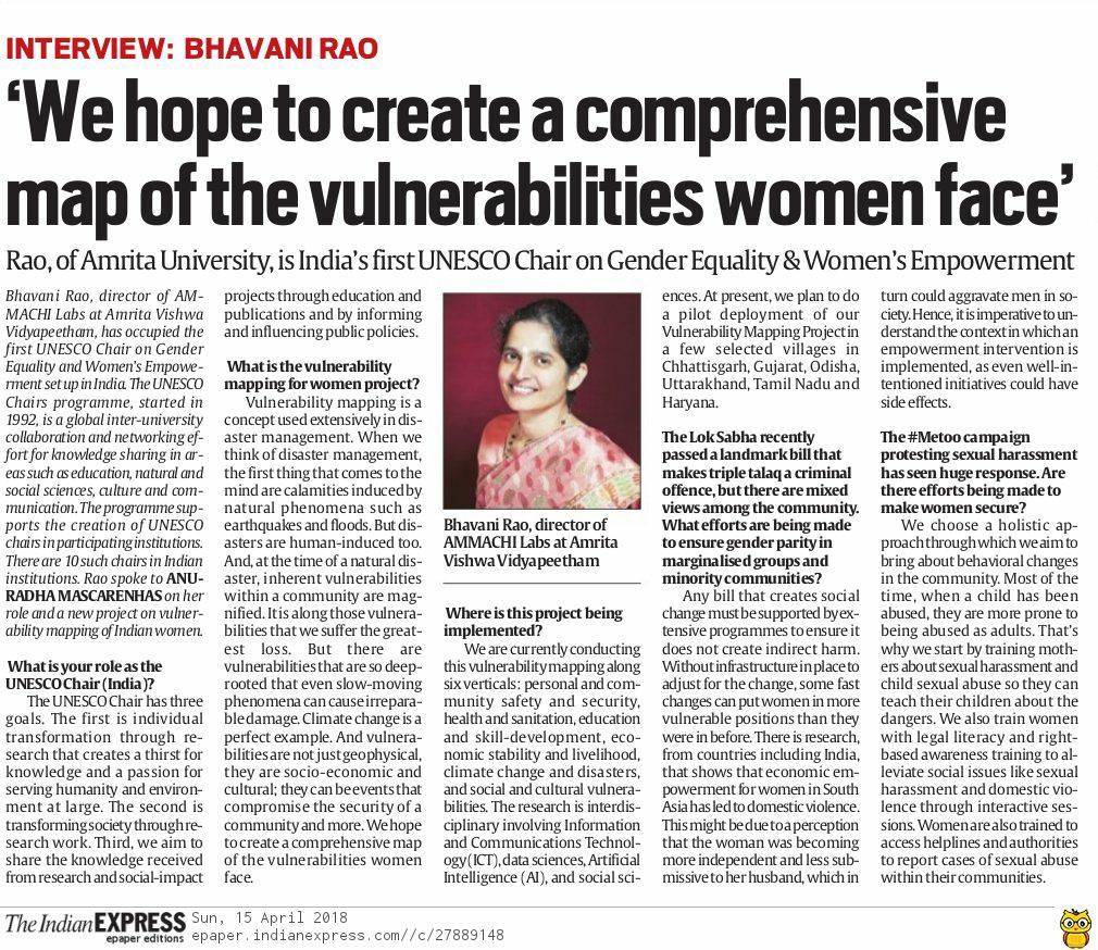 Check out Prof. Bhavani’s insights as India’s UNESCO Chair in Gender