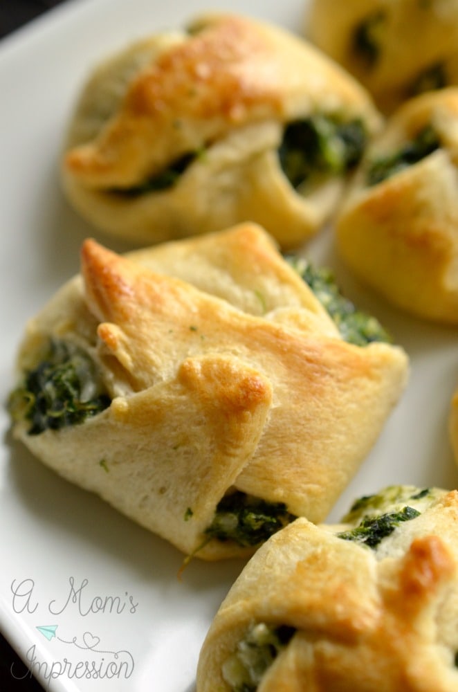 Spinach Crescent Roll Appetizers KidFriendly Party Food!