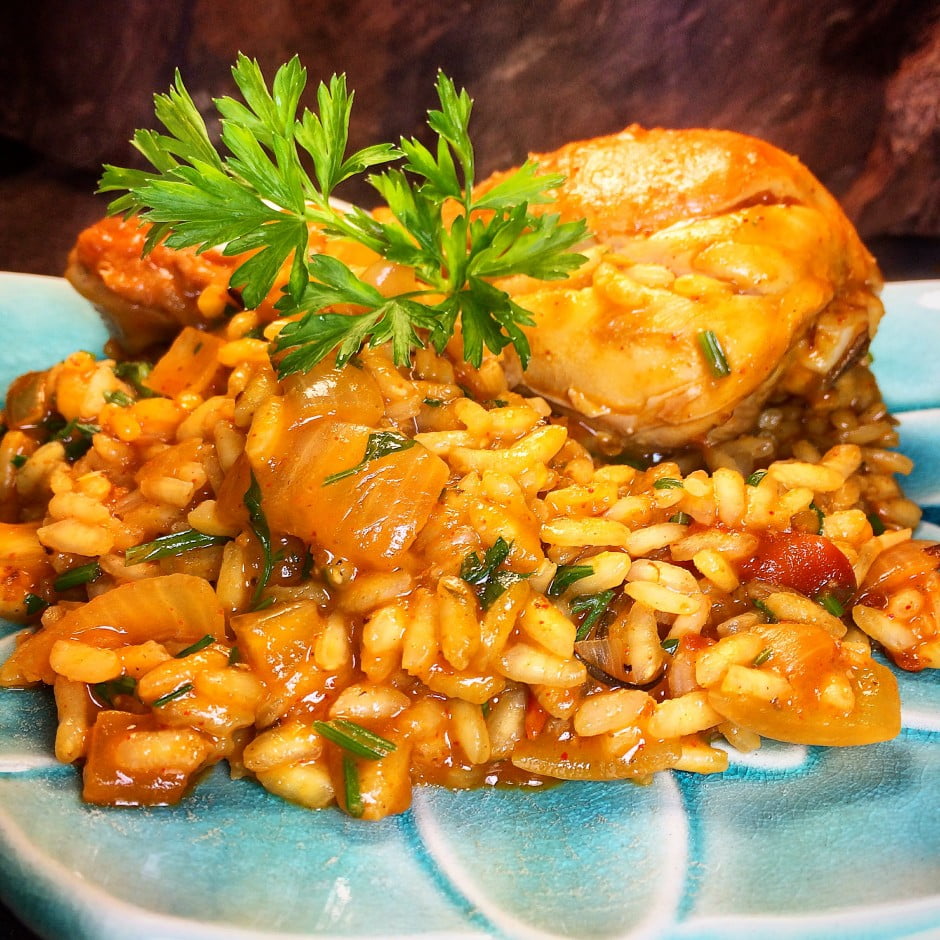 GALINHADA COM ARROZ ARBÓREO Receitas sem Glúten e sem Lactose com a