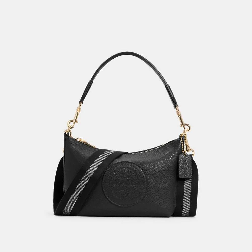 (Pre Order) Coach Dempsey Shoulder Bag With Patch in Black Amory