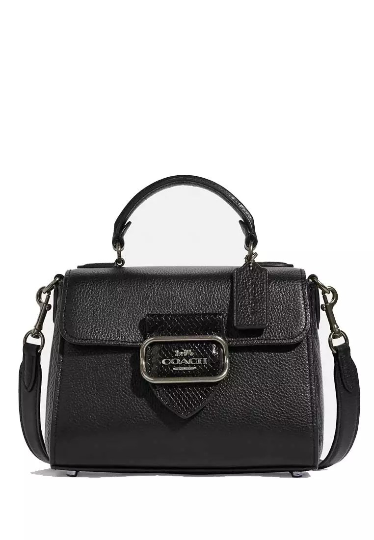 (Pre Order) coach top handle satchel in black Amory