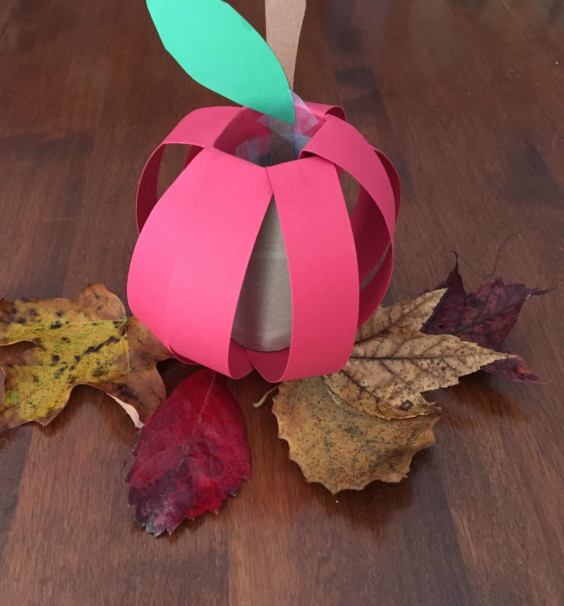 FALL APPLE CRAFT USING A TOILET PAPER ROLL A MOTHER'S RANDOM THOUGHTS