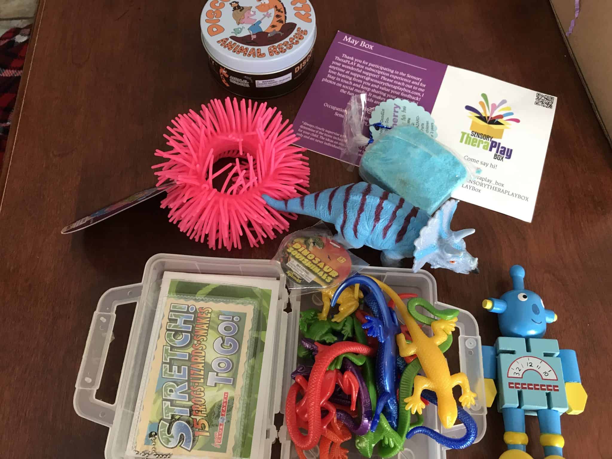 Sensory Play Preview of Sensory TheraPlay Subscription Box MAY A