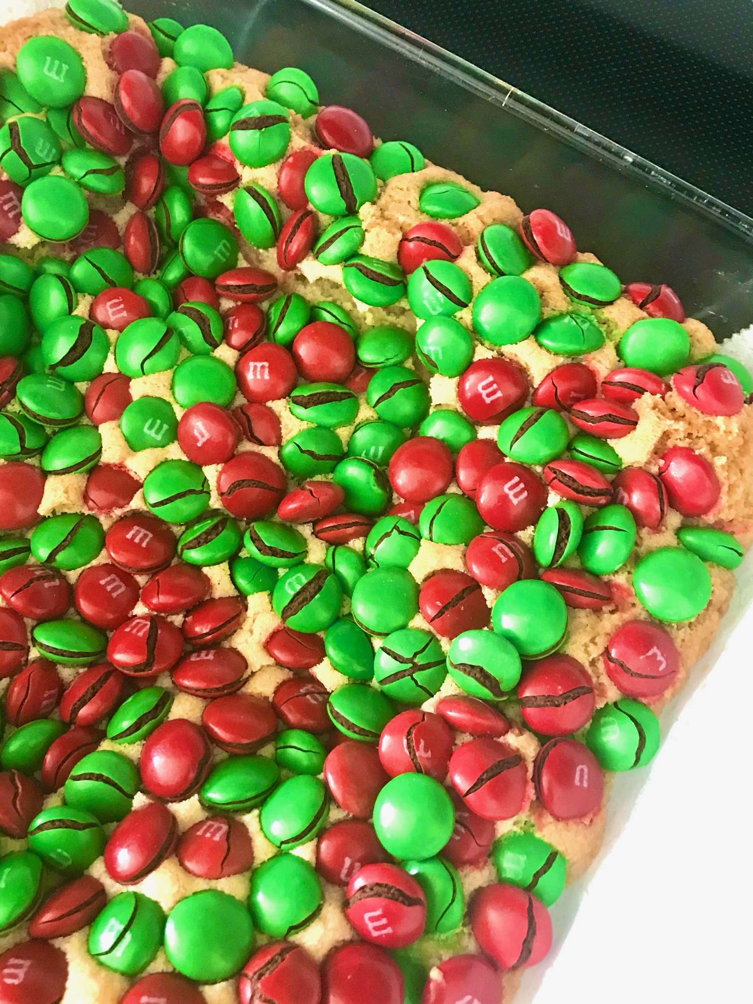 Christmas MandM Sugar Cookie Bars — A Mother's Shadow
