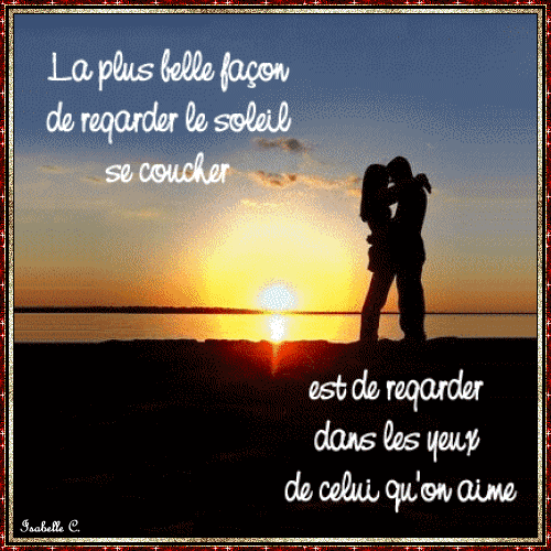 La plus belle façon de regarder le soleil se coucher...