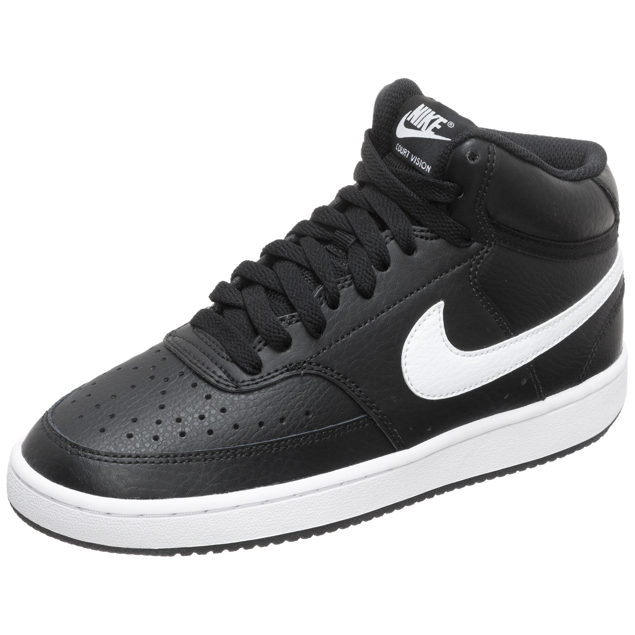 Nike Court Vision Mid Sneaker Damen schwarz / weiß im Online Shop von