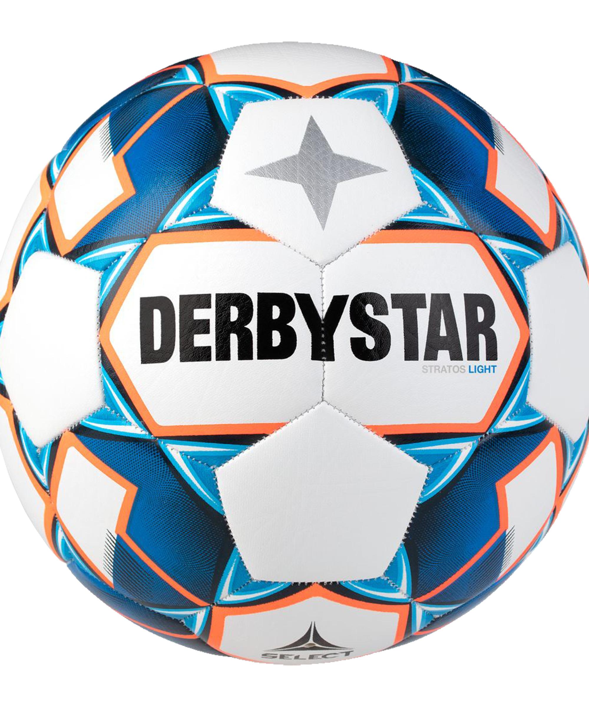 Derbystar Stratos Lightball v20 350 Gramm Fußball weissblauorange im Online Shop von SportScheck