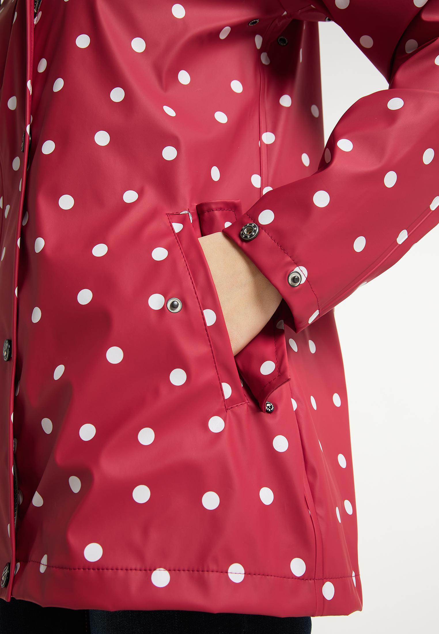 Schmuddelwedda Regenjacke Damen Rot Dots Aop im Online Shop von